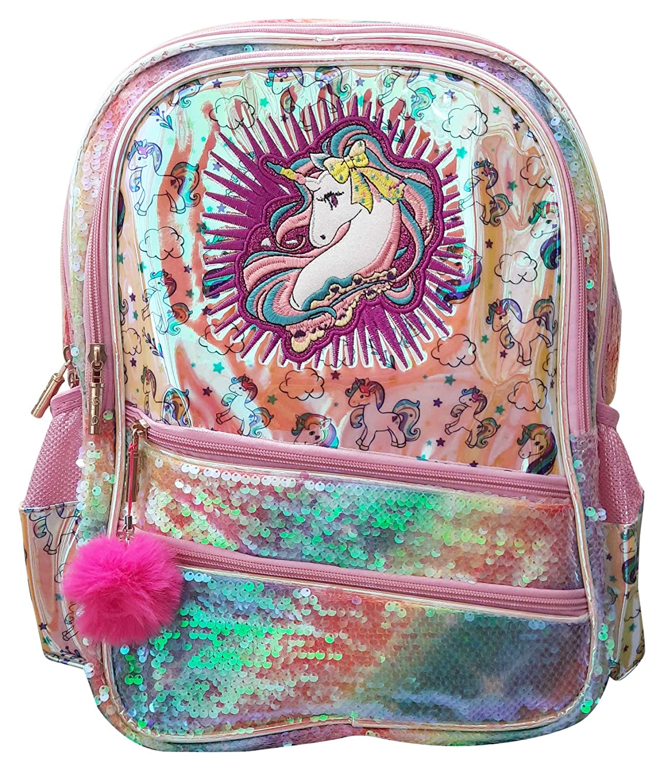 Flipkart.com | MUSAPRI Unicorn Peach School bag 17ltrs Combo with Steel  Sipper & Pink Pencil Box वाटरप्रूफ बैकपैक - Backpack