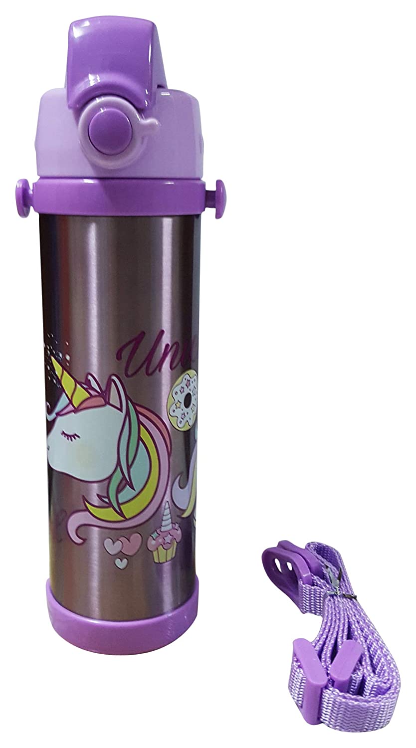 Unicorn Stainless Steel Thermos Water Bottle for Girls 500ml (Random Print)  BPsycho